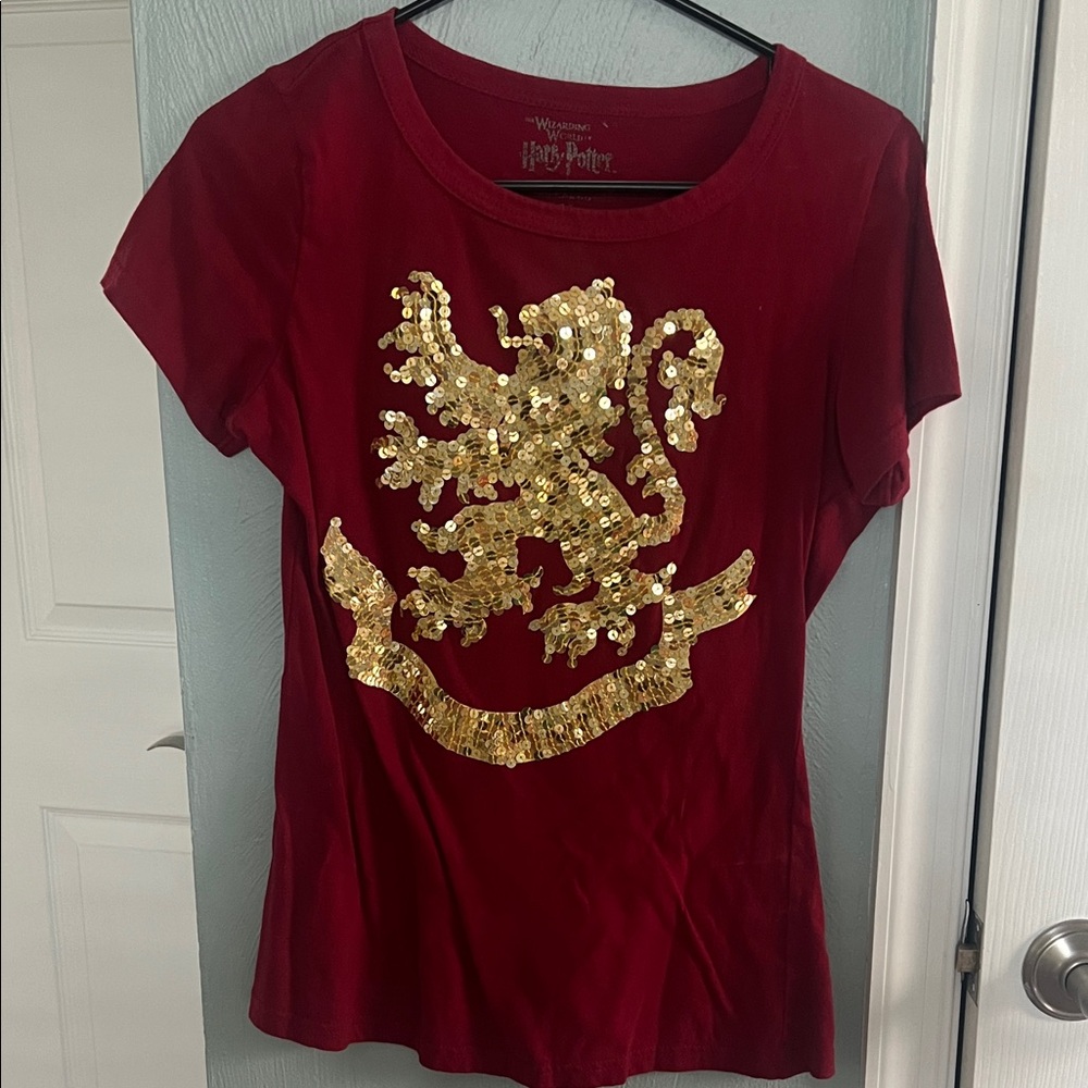 Warner Bros. Harry Potter Red Tee with Silver Print